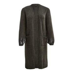 Torrid Long Sleeve Drop Shoulder Sequin Cardigan Sweater Duster Gray size 0 2X‎